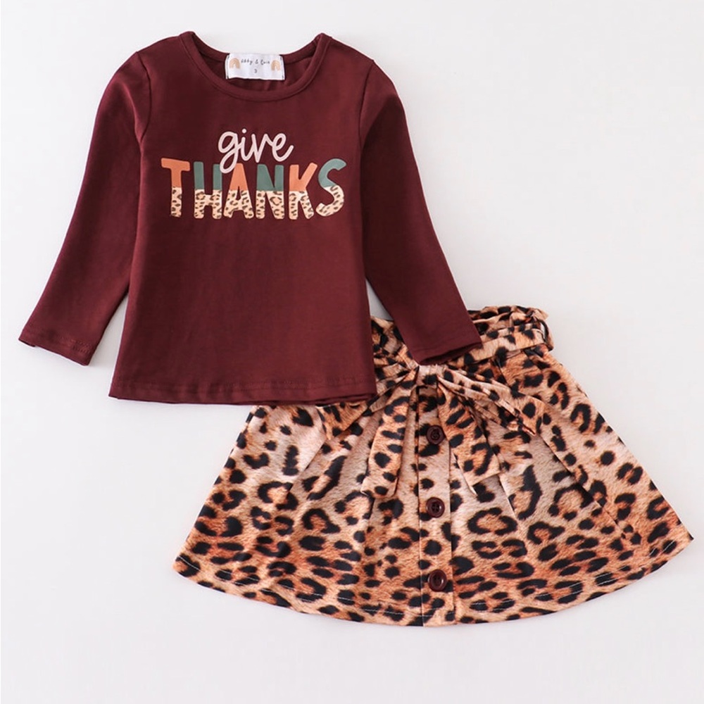 2-Piece, top long sleeve and skirt girl’s set